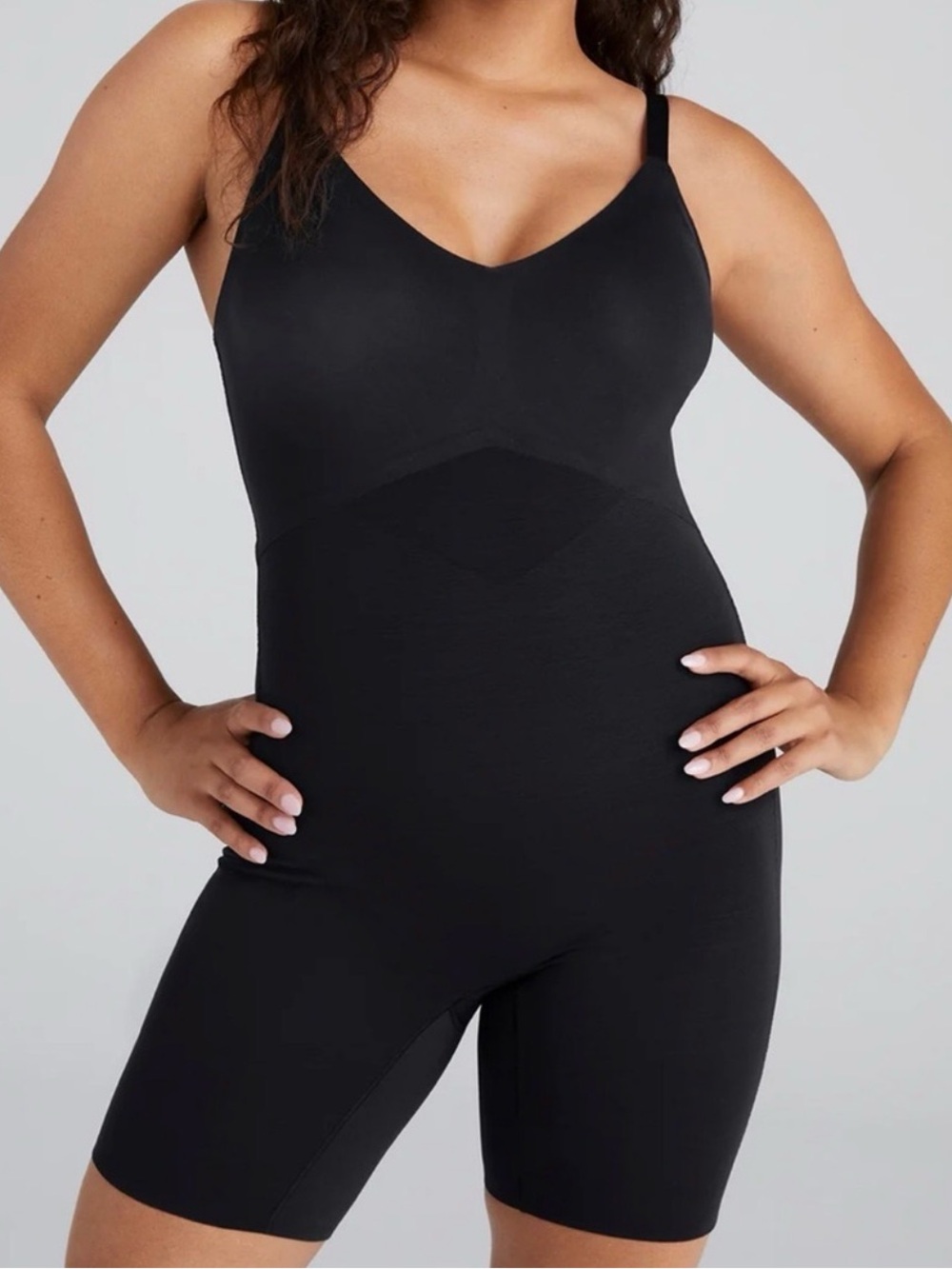 🌹❤️NWT Honeylove Mid Thigh Shapewear Bodysuit Black size 1X